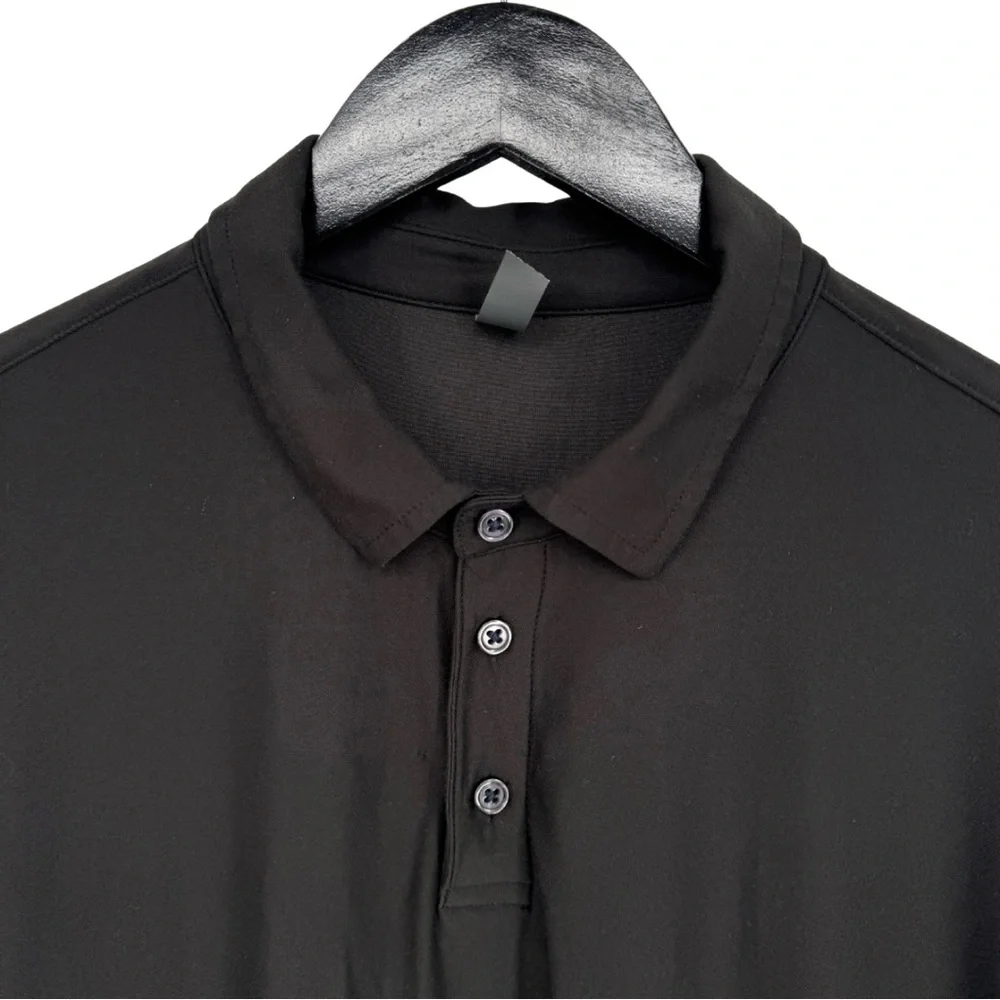 Vuori Strato Tech‎ Performance Knit Polo Black Medium Golf Athleisure Casual - Picture 4 of 9
